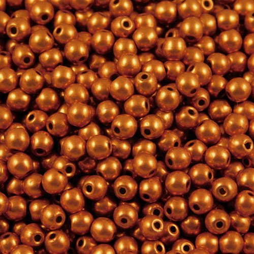 Kulki ze szkła 3mm Saturated Metallic Russet Orange (40szt)