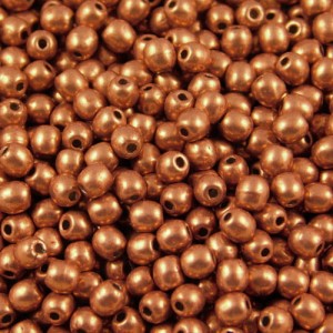 Kulki ze szkła 3mm Sueded Gold Lantana (40szt)
