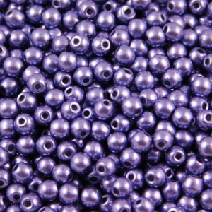 Czeskie koraliki szklane kulki 3mm Saturated Metallic Ultra Violet (40szt.)