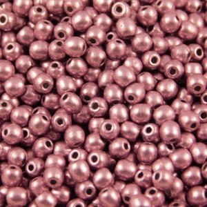 Czeskie koraliki szklane kulki 3mm Sueded Gold Orchid (40szt.)