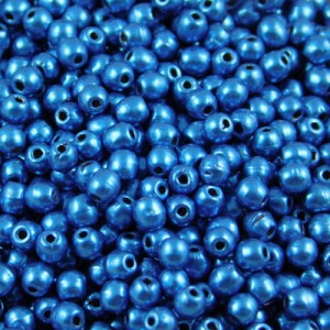 Czeskie koraliki szklane kulki 3mm Saturated Metallic Galaxy Blue (40szt.)