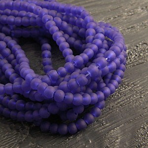 Kulki oszronione ze szkła 4mm szafirowe (200szt.)