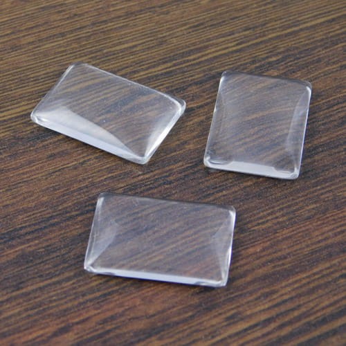 Kaboszon prostokąt ze szkła 25x18x5mm przezroczysty (2szt)