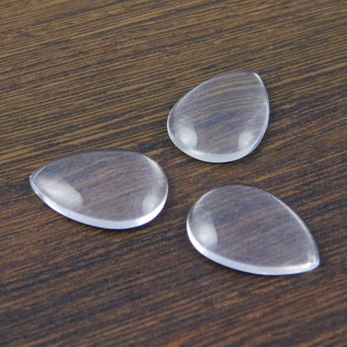 Kaboszon łza ze szkła 25x18x5mm przezroczysta (4szt.)