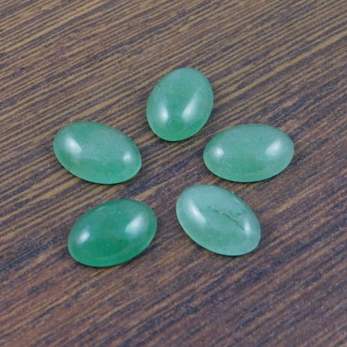 Kaboszon awenturyn zielony owal 14x10x4.5mm (1szt.)