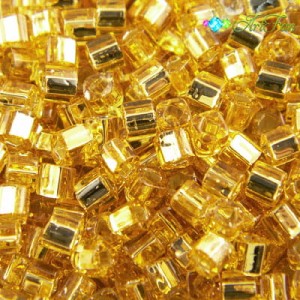 TOHO Cube 3mm Silver-Lined Lt Topaz (10g)