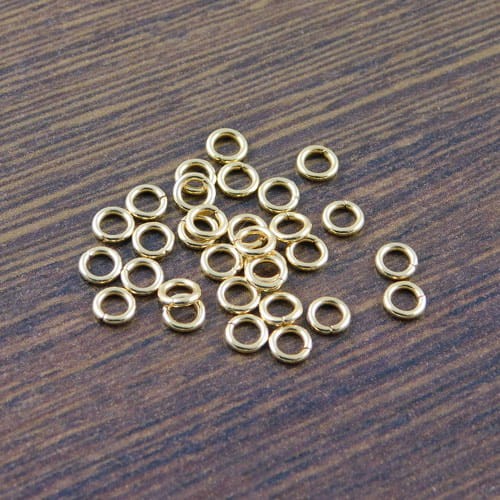 Ogniwko otwarte stal nierdzewna 4x0.8mm kolor złoty (20szt.)