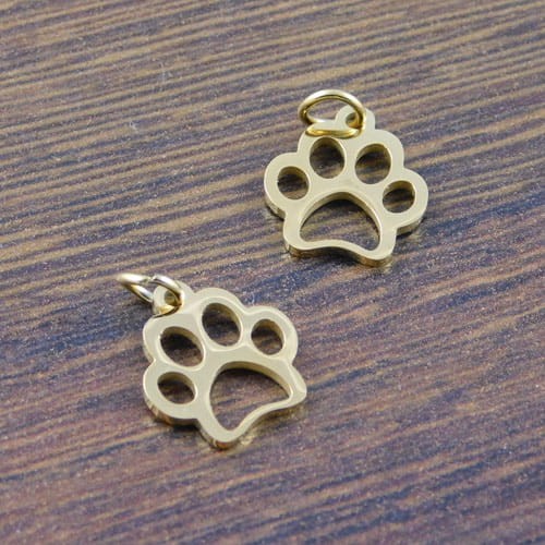 zlota-zawieszka-psia-lapka-stal-nierdzewna-13x12mm