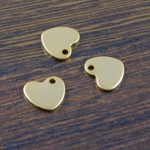 Zawieszka serce stal nierdzewna 10x9mm złota (1szt.)
