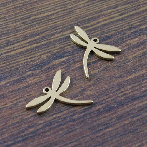 Zawieszka ważka stal nierdzewna 16x14mm złota (1szt.)