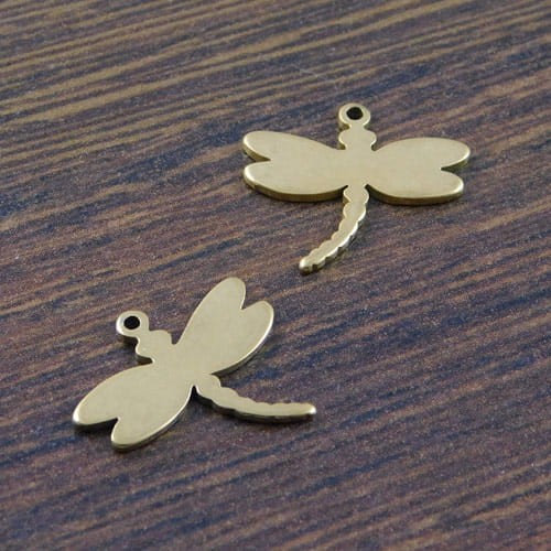 Zawieszka ważka stal nierdzewna 17x16mm złota (1szt.)