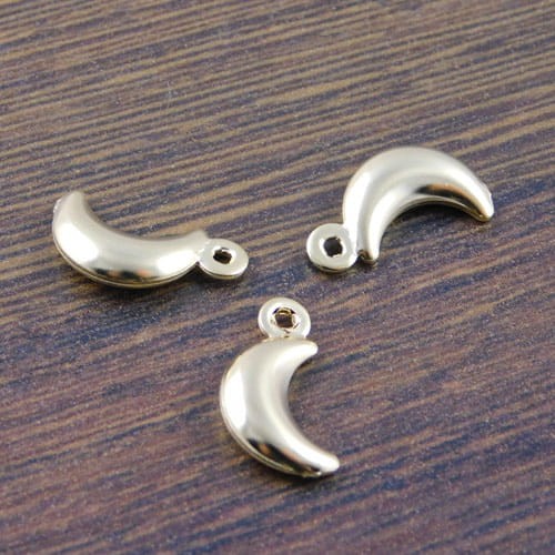 Zawieszka księżyc stal nierdzewna 16x7mm złota (1szt.)