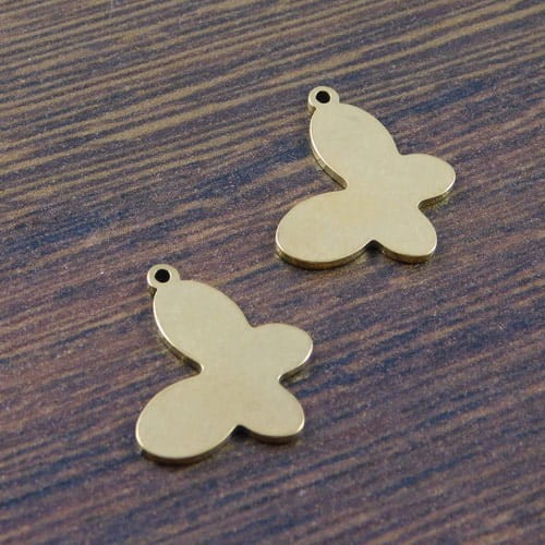 Zawieszka motyl stal nierdzewna 17x13mm złota (1szt)