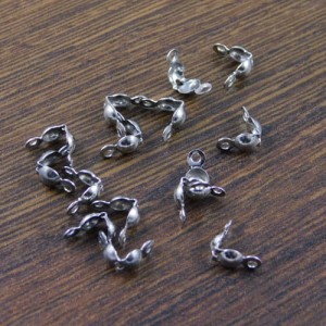 Łapaczki dziewczynki 7.5x4mm stal chirurgiczna ciemne srebro (10szt.)