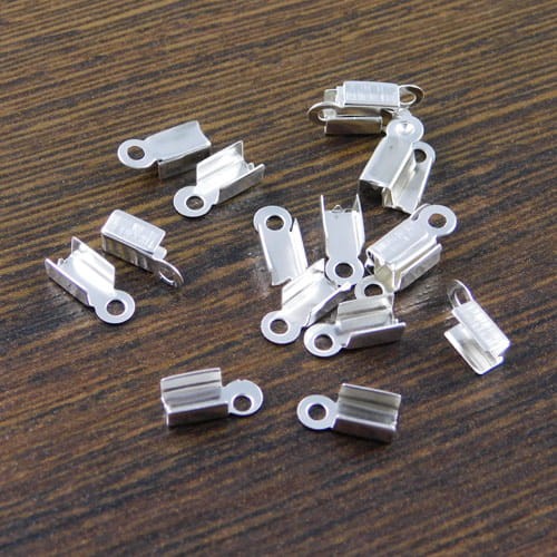 Zacisk z metalu 8x4x3mm srebrny (100szt.)