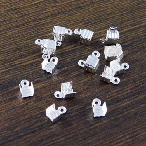 Zacisk z metalu 7x5x4mm srebrny (50szt)