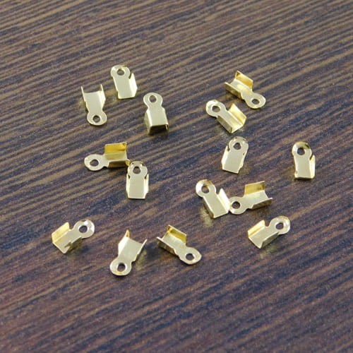 Zacisk z metalu 6x3x2mm złoty (100szt.)