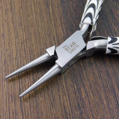 Szczypce okrągłe BeadSmith seria Zebra (1szt.)
