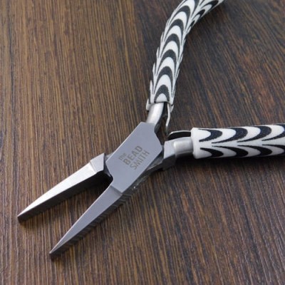 Szczypce płaskie BeadSmith seria Zebra (1szt.)