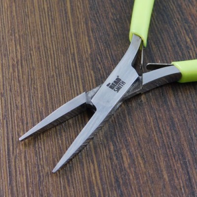Szczypce płaskie BeadSmith seria Mirco-Fine żółte lub limonkowe (1szt.)