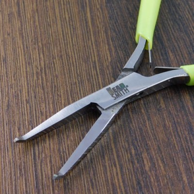 Szczypce wygięte BeadSmith seria Mirco-Fine żółte lub limonkowe (1szt.)