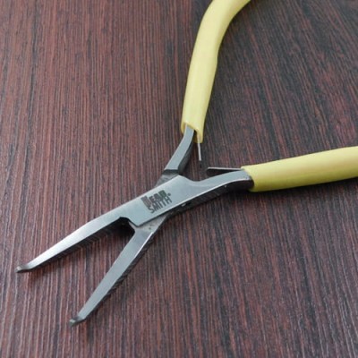 Szczypce wygięte BeadSmith seria Mirco-Fine żółte lub limonkowe (1szt.)