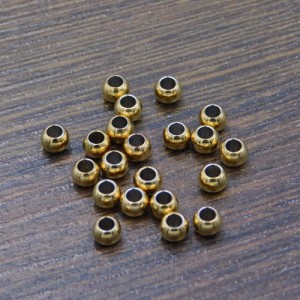 Złota oponka przekładka 4x3mm stal nierdzewna pozłacana IP (6szt.)