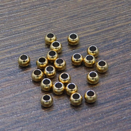 Oponka stal nierdzewna pozłacana 4x3mm (6szt.)