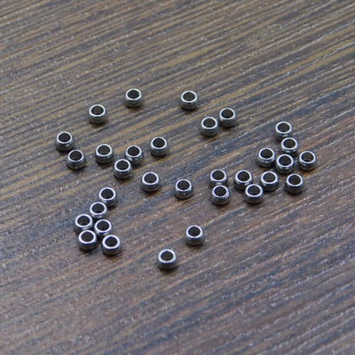 Oponka stal nierdzewna 2.5x1.5mm ciemna srebrna (10szt)