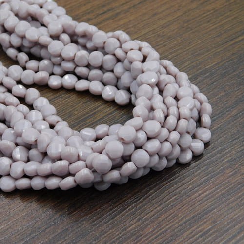 Pastylki szlifowane ze szkła 6x4mm lawendowe (20szt)