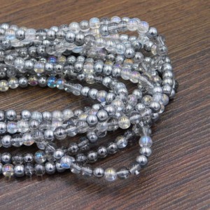 Kulki ze szkła 4-4.5mm mix szary AB (95szt.)
