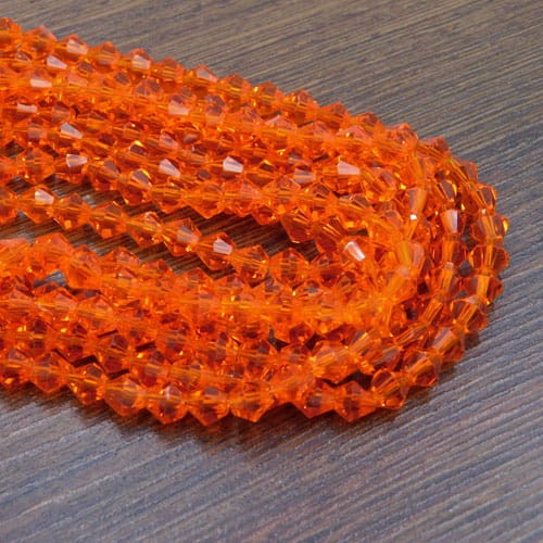 koraliki-bicone-szklo-6mm-pomaranczowe-fasetowane-diy