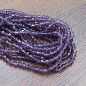 Kryształki bicone ze szkła 4mm ciemny fiolet (75szt.)