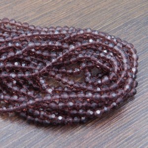 Kulki ze szkła fasetowane 4-4.5mm fioletowe (90szt.)