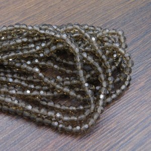 Kulki ze szkła fasetowane 4-4.5mm szare (95szt.)