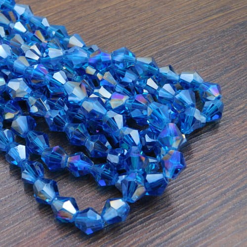 Kryształki ze szkła 8mm morskie AB (38szt.)