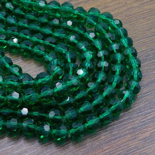 kulka-szklana-fasetowana-ciemnozielona-przezroczysta-do-bransoletek-bizuteria-handmade
