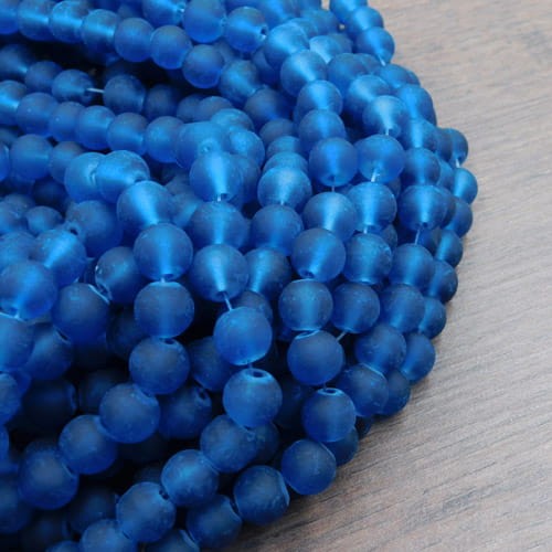 koraliki-szklane-oszronione-8mm-ciemnoniebieskie-diy