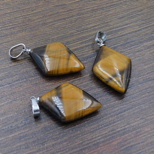 Zawieszka romb 35x18mm tygrysie oko (1szt.)