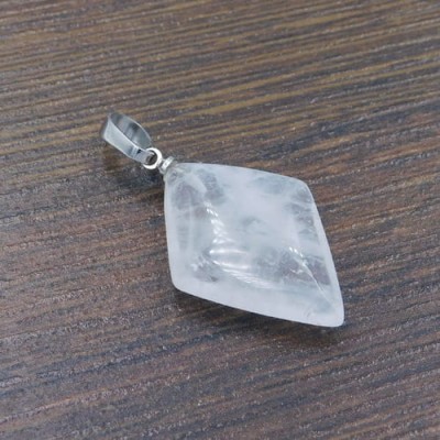 Zawieszka romb 35x18mm kryształ górski (1szt)