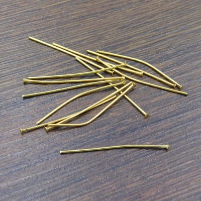 Szpilki gwoździe stal chirurgiczna pozłacana 30x0.7mm (10szt.)