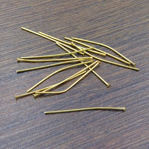 Szpilki gwoździe stal chirurgiczna pozłacana 30x0.7mm (10szt.)