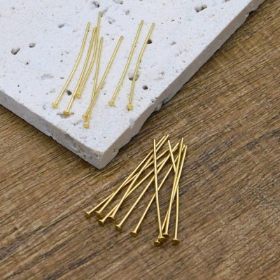 Szpilki gwoździe stal chirurgiczna pozłacana 30x0.7mm (10szt.)