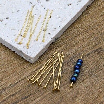 Szpilki gwoździe stal chirurgiczna pozłacana 30x0.7mm (10szt.)