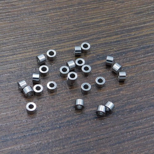 Przekładka walec stal nierdzewna 3x2mm ciemna srebrna (6szt.)