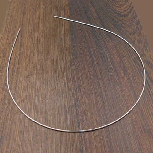 Opaska do włosów, baza z metalu 140x120x1mm ciemna srebrna (1szt.)