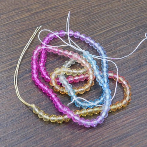 Kulki ze szkła fasetowane cieniowane 3mm multikolor (120szt.)