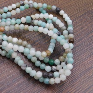 Amazonit kwiatowy kulki 4.5-5mm (10szt.)