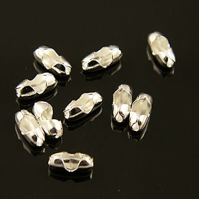 Zapięcie z metalu do łańcuszka kulkowego 1.5mm srebrne (10szt)