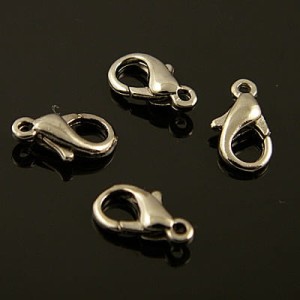 Karabińczyk metalowy 10x6mm ciemny srebrny (10szt.)